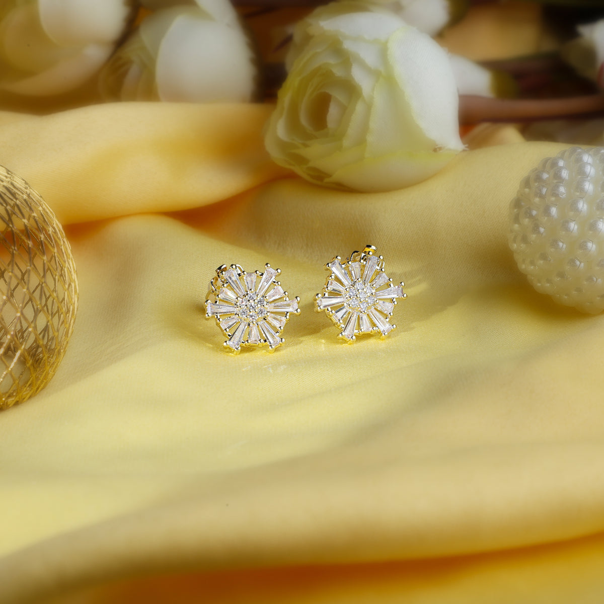 Petals Of Radiance Zirconia Studs