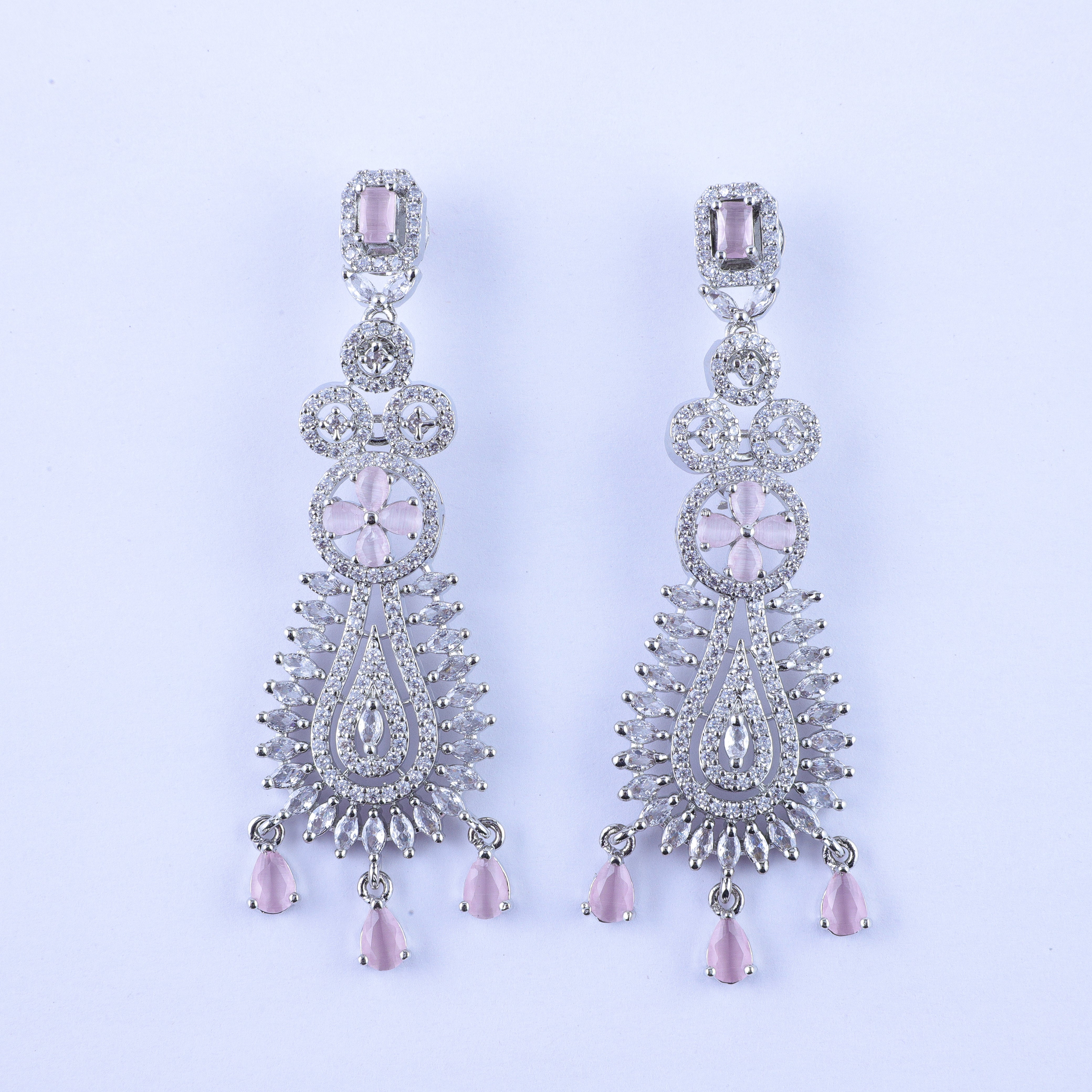 Glamour Glint Zirconia Earrings