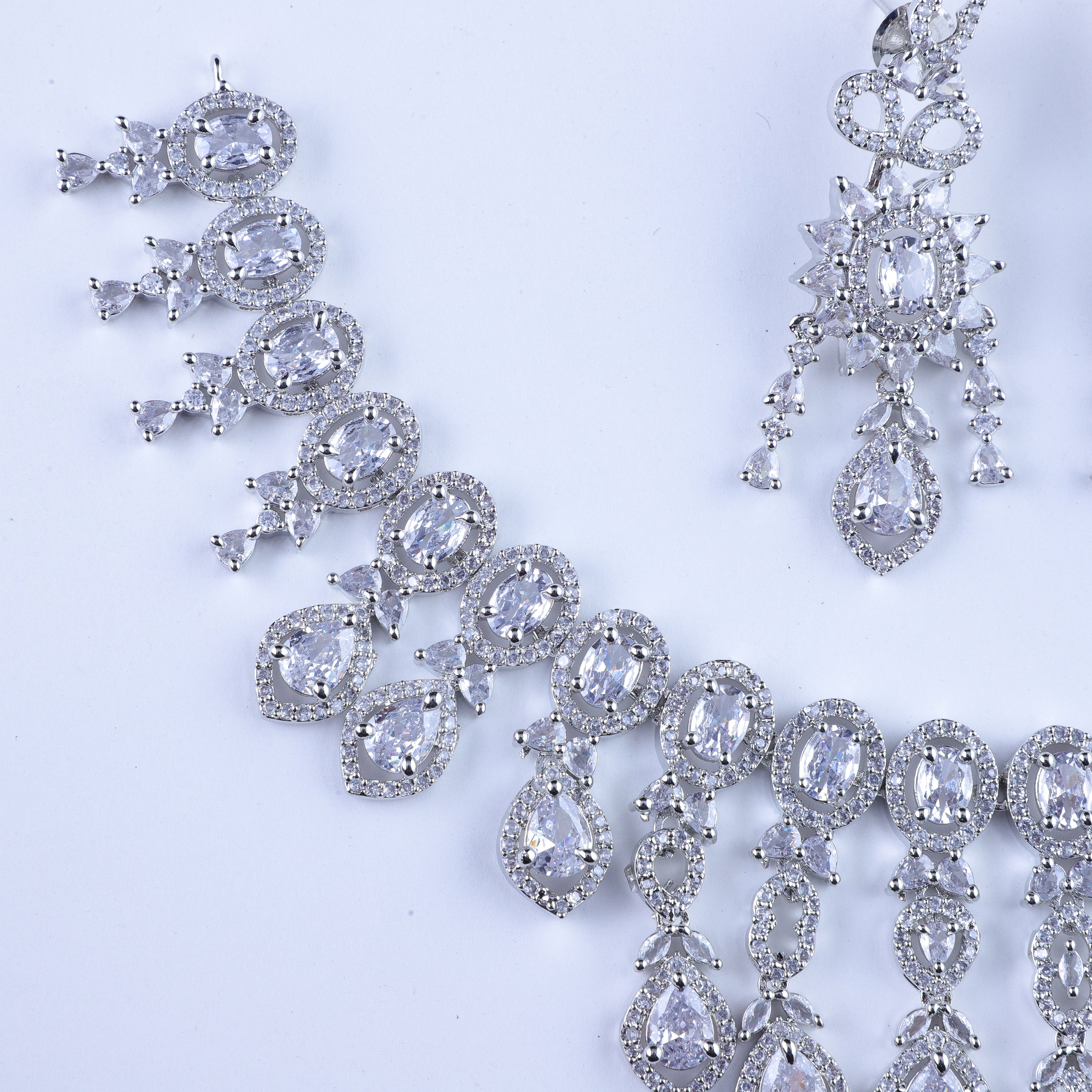 Radiant Starburst Zirconia Necklace