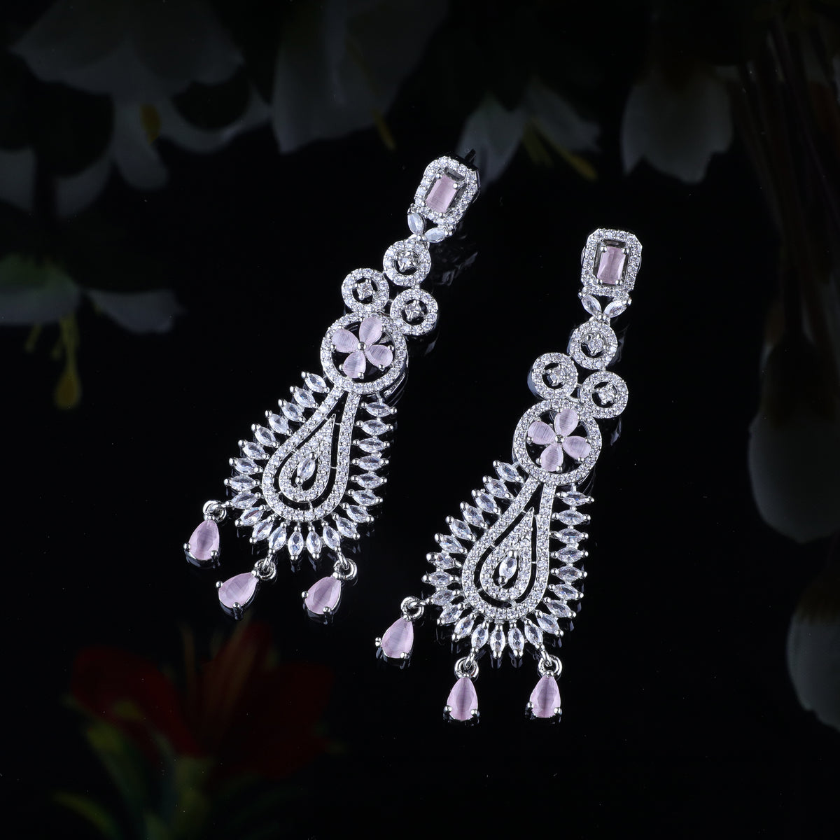 Glamour Glint Zirconia Earrings