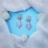 Flamingo Lavender Zirconia Earrings