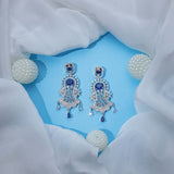 Emerald Blue Whisper Zirconia Earrings