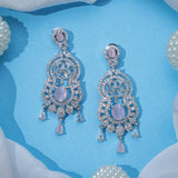 Pink Ice Crystal Earrings