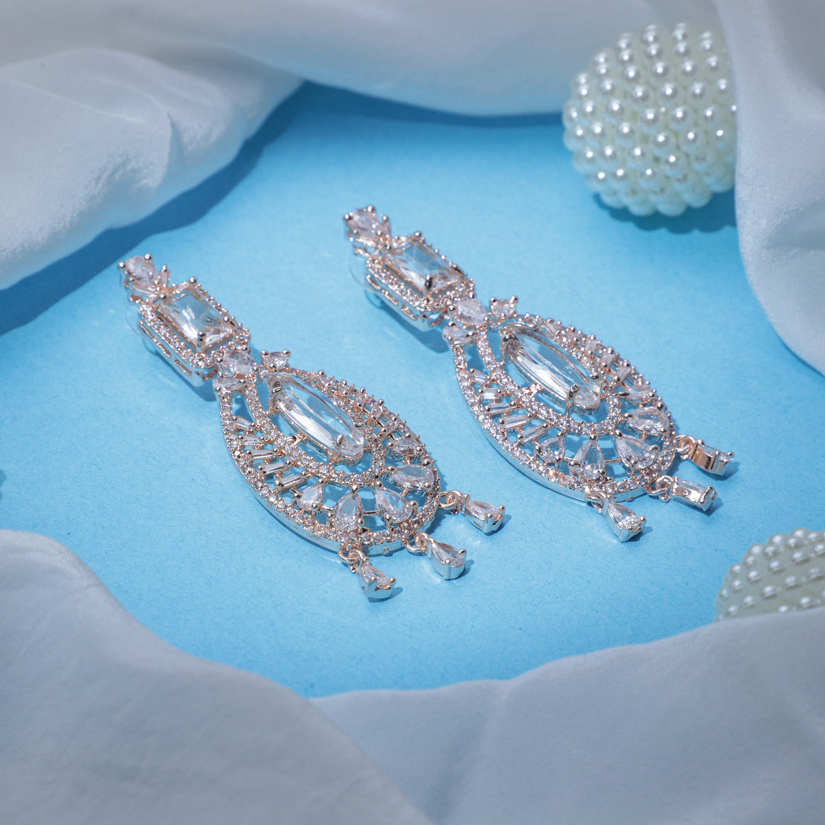 Silver Symphony Zirconia Earrings