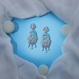 Minty Fresh Silver Sparkle Earrings