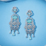 Minty Fresh Silver Sparkle Earrings