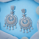 Zirconia Silver Moonlight Sparkling Earrings