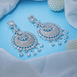 Zirconia Silver Moonlight Sparkling Earrings