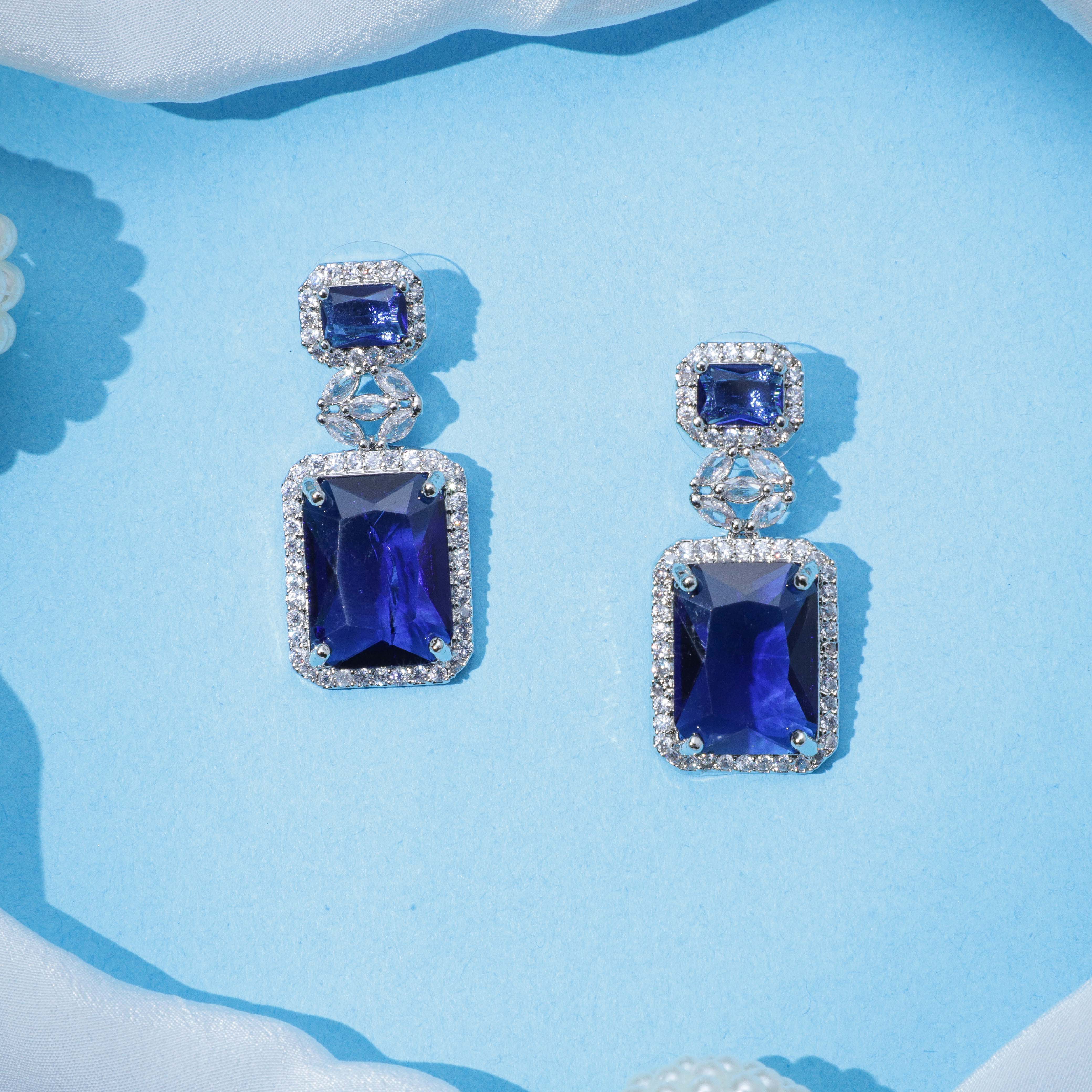 Celestial Sparkle Blue Earrings