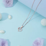 Designer Zirconia Heart Pendant for Girls