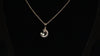 Crescent Moon bearing Pearls & studded Star Pendant
