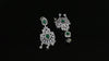 Green Glimmer Silver Zirconia Earrings