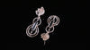 Rose-gold Elegance Silver Zirconia Earrings