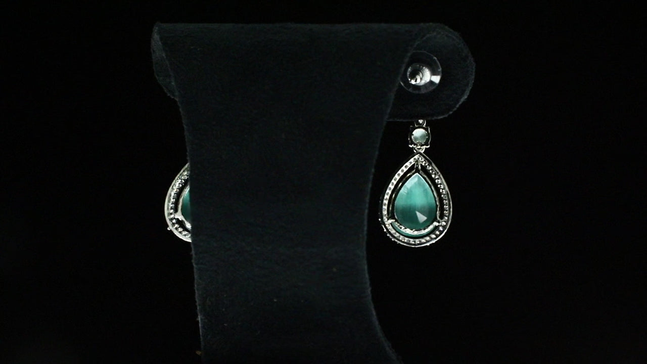 Capricious Mint Moonstone Earrings