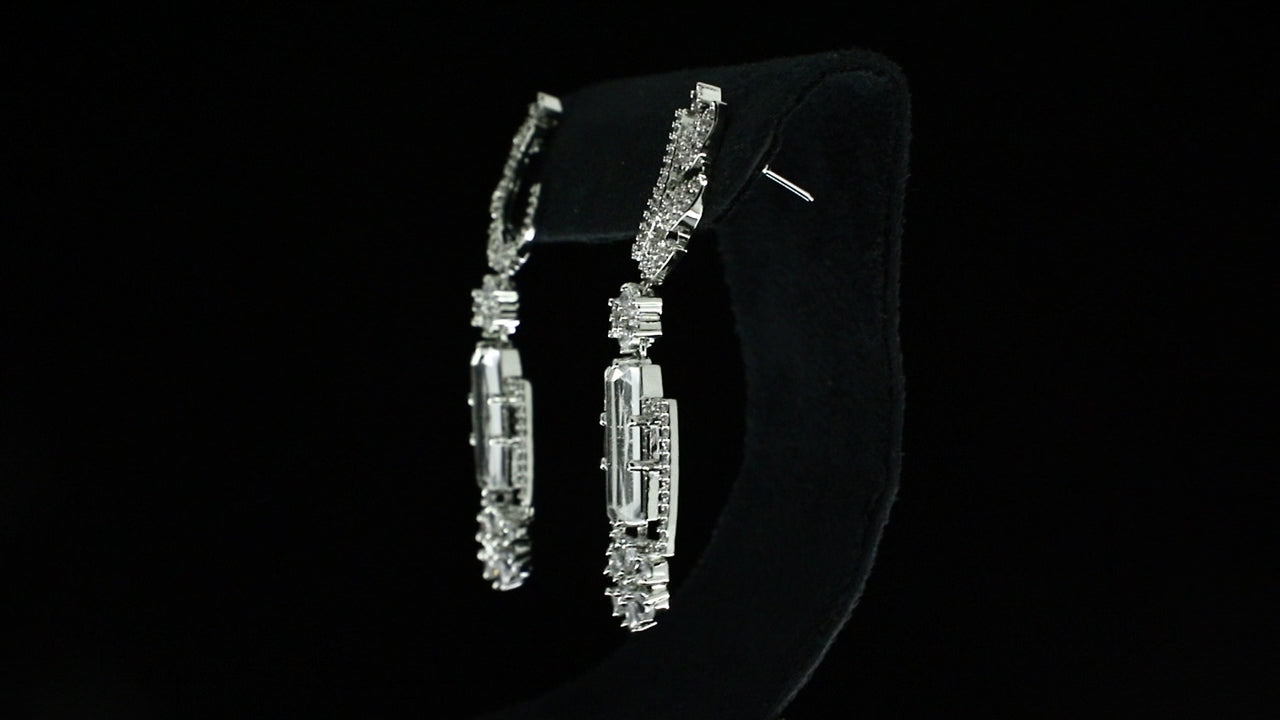 Ethereal Zirconia Silver Gleam Earrings