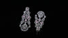 Pink Embellished Silver Zirconia Hangings