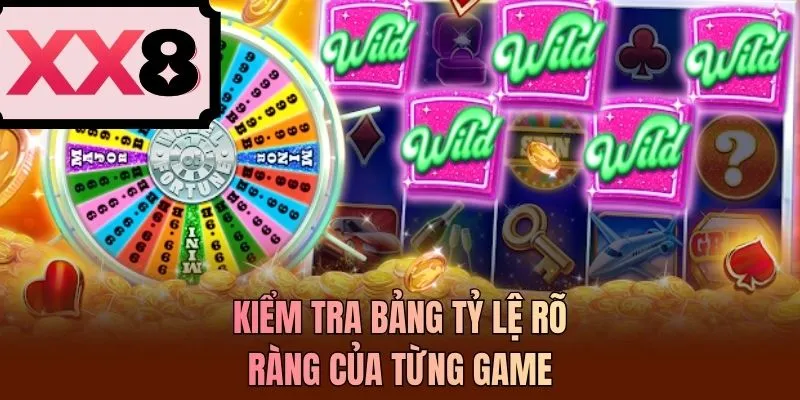 Kiểm tra bảng tỷ lệ rõ ràng của từng game